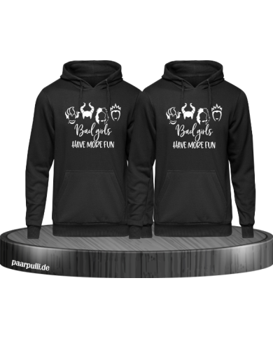 Bad Girls - Hoodie für Beste Freunde schwarz Bad Girls - Hoodie für Beste Freunde schwarz