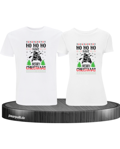 Berry Christmas Pärchen T-Shirt weiß Berry Christmas Pärchen T-Shirt weiß