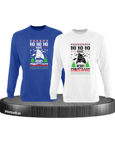 Berry Christmas Sweatshirt blau weiß Berry Christmas Sweatshirt blau weiß