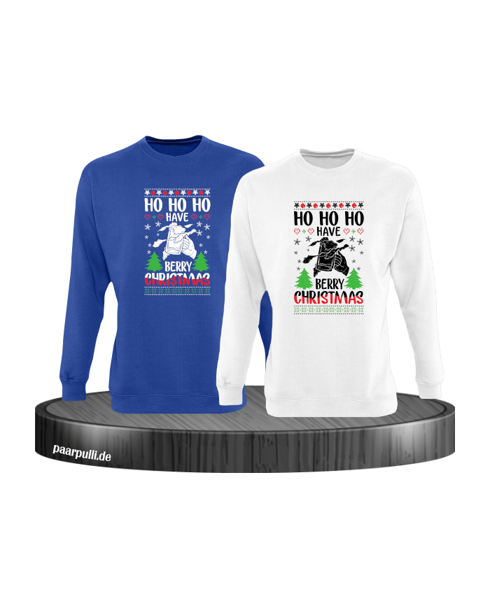 Berry Christmas Sweatshirt blau weiß