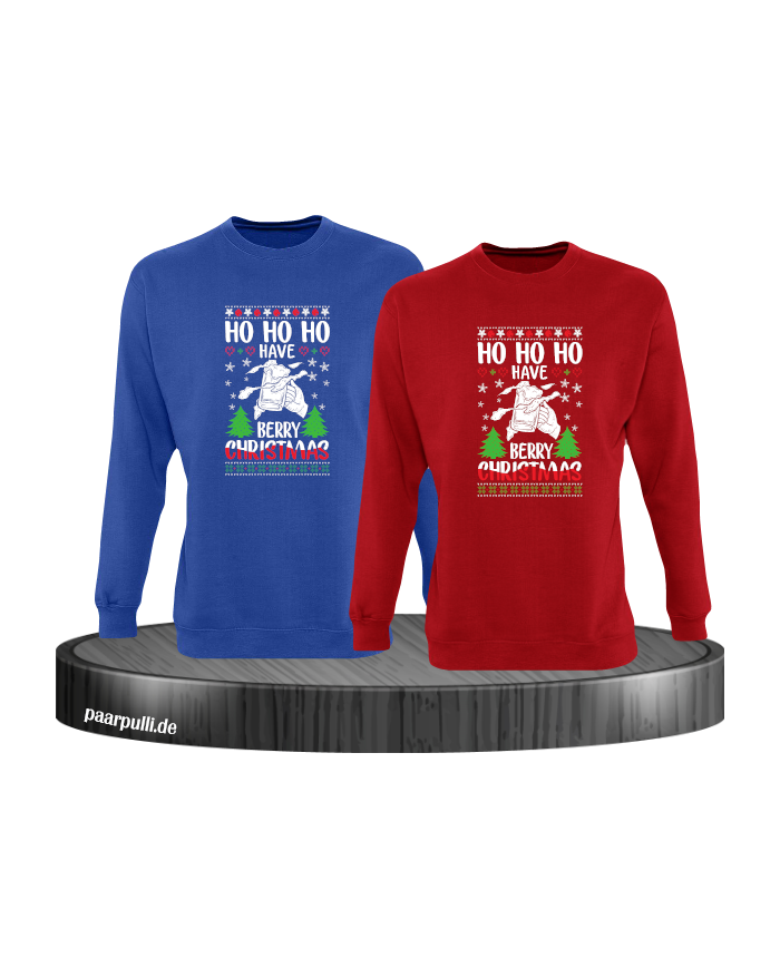 Berry Christmas Sweatshirt blau rot