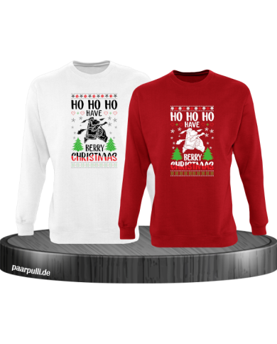 Berry Christmas Sweatshirt weiß rot Berry Christmas Sweatshirt weiß rot