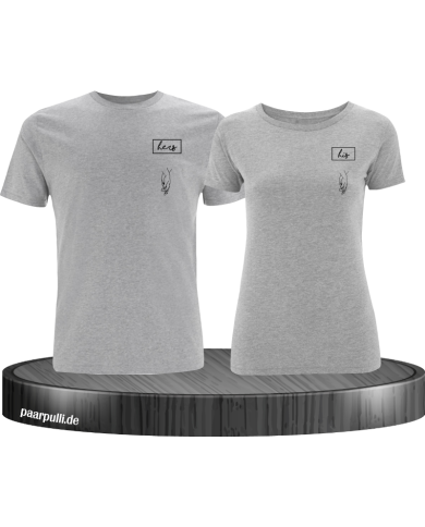 Hers and His Pärchen T-Shirt grau Hers and His Pärchen T-Shirt grau