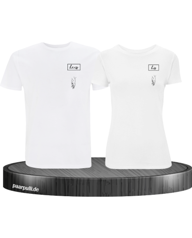 Hers and His Pärchen T-Shirt weiß Hers and His Pärchen T-Shirt weiß