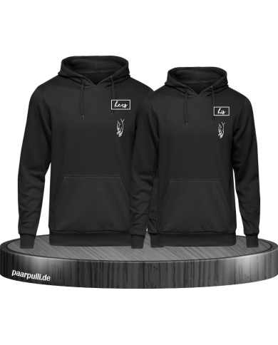 Hers and His Hoodie schwarz Hers and His Hoodie schwarz
