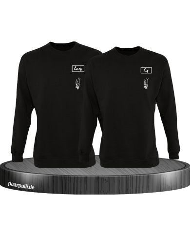 Hers and His Sweatshirt schwarz Hers and His Sweatshirt schwarz