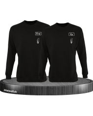 Hers and His Sweatshirt schwarz