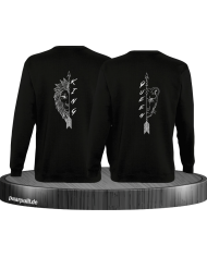 Lion King und Lion Queen Sweatshirt schwarz