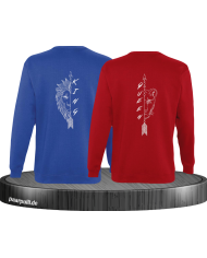 Lion King und Lion Queen Sweatshirt blau rot