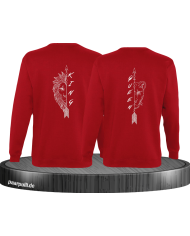 Lion King und Lion Queen Sweatshirt rot