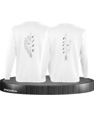 Lion King und Lion Queen Sweatshirt weiß