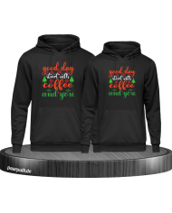 All I Need Is Coffee And You Hoodie schwarz