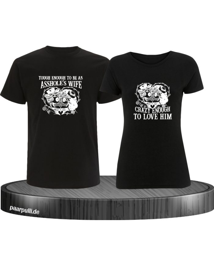 Tough and Crazy Pärchen T-Shirt schwarz