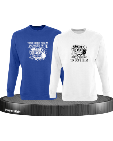 Tough and Crazy Sweatshirt blau weiß Tough and Crazy Sweatshirt blau weiß