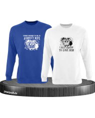 Tough and Crazy Sweatshirt blau weiß