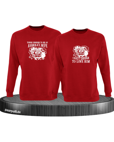 Tough and Crazy Sweatshirt rot Tough and Crazy Sweatshirt rot