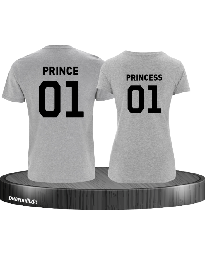 Prince Princess Bruder Schwester Partnerlook in Grau