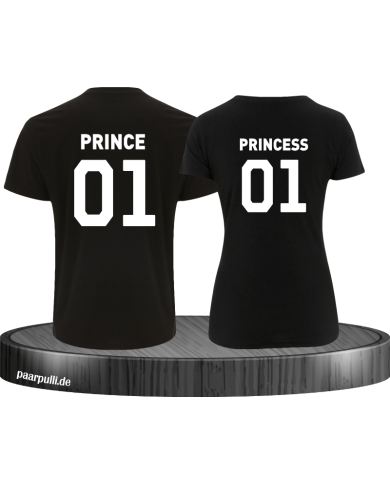 Prince Princess Bruder Schwester Partnerlook in Schwarz Prince Princess Bruder Schwester Partnerlook in Schwarz