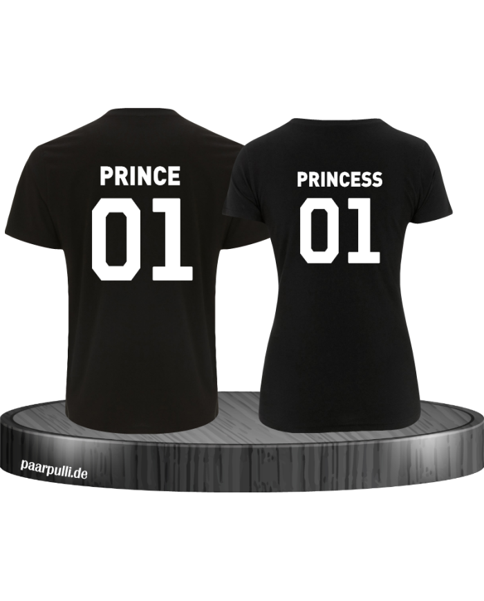 Prince Princess Bruder Schwester Partnerlook in Schwarz