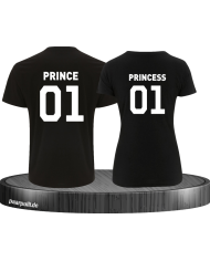 Prince Princess Bruder Schwester Partnerlook in Schwarz
