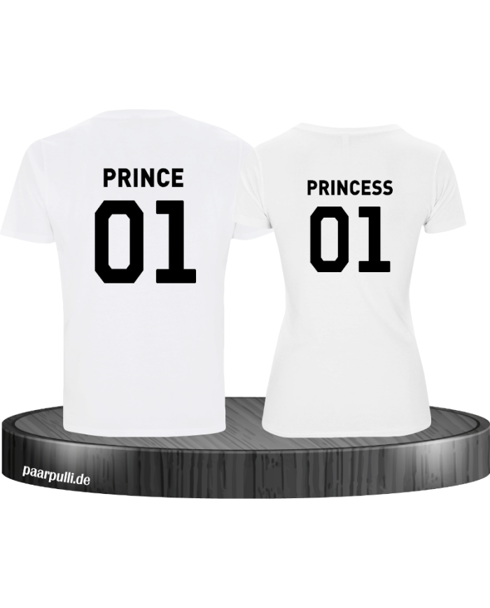 Prince Princess Bruder Schwester Partnerlook in  Weiß