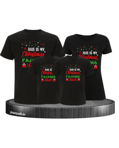 Weihnachts Shirts für die Familie schwarz Weihnachts Shirts für die Familie schwarz
