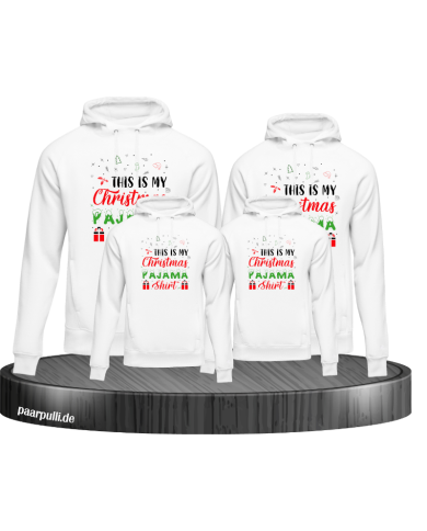 Weihnachts Hoodie mit für die Familie weiß Weihnachts Hoodie mit für die Familie weiß