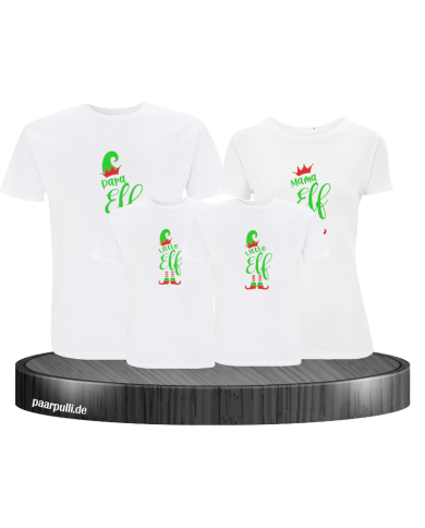Elf Family Weihnachtsshirt weiß Elf Family Weihnachtsshirt weiß