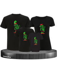 Elf Family Weihnachtsshirt mit Body schwarz