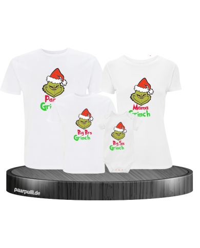 Grinch Weihnachtsshirt mit Body weiß Grinch Weihnachtsshirt mit Body weiß