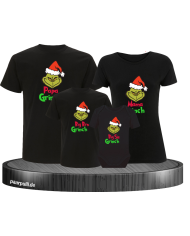 Grinch Weihnachtsshirt mit Body schwarz