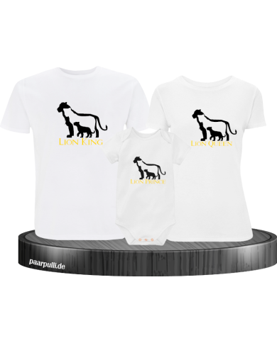 Lion Family mit Body weiß Lion Family mit Body weiß