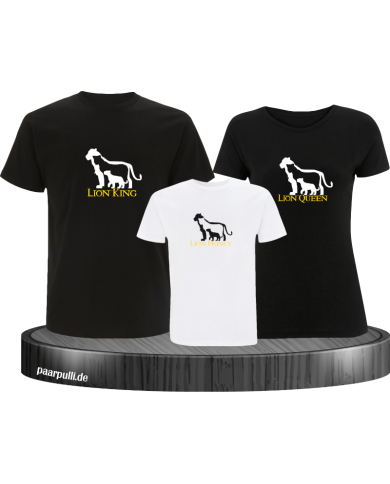 Lion Family mit Shirt schwarz und weiß Lion Family mit Shirt schwarz und weiß