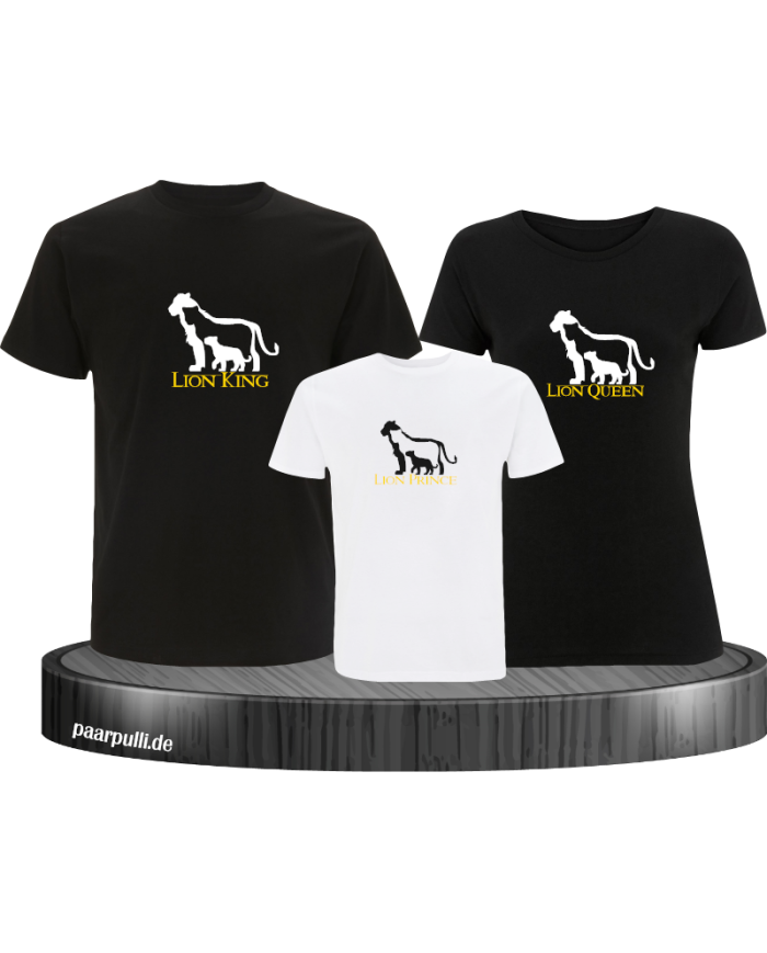 Lion Family mit Shirt schwarz und weiß