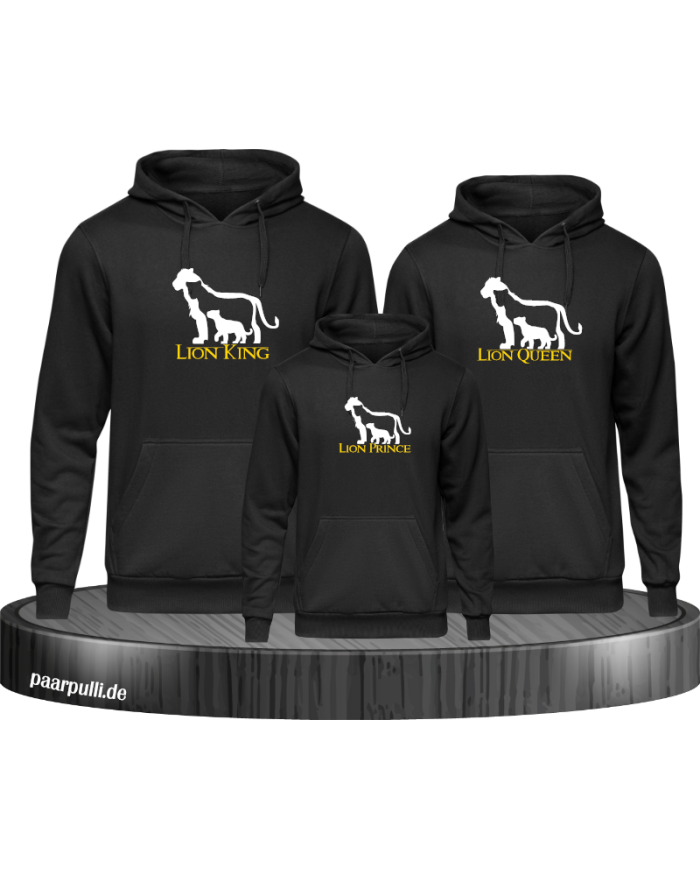 Lion Family mit Hoodie schwarz