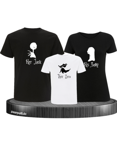 Jack Family Halloween Shirt schwarz und weiß Jack Family Halloween Shirt schwarz und weiß