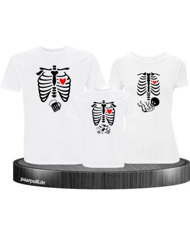 Skelett Halloween Shirt weiß Skelett Halloween Shirt weiß