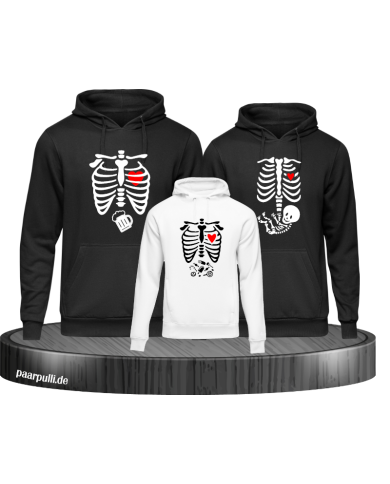 Skelett Halloween Hoodie schwarz und weiß Skelett Halloween Hoodie schwarz und weiß
