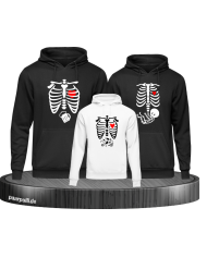 Skelett Halloween Hoodies Familienlook