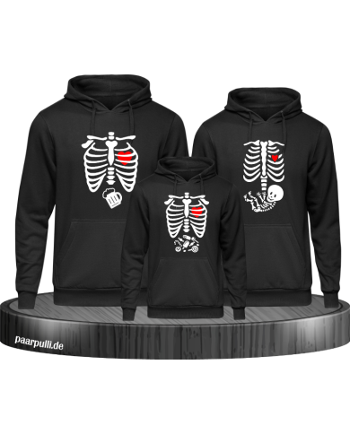 Skelett Halloween Hoodie schwarz Skelett Halloween Hoodie schwarz