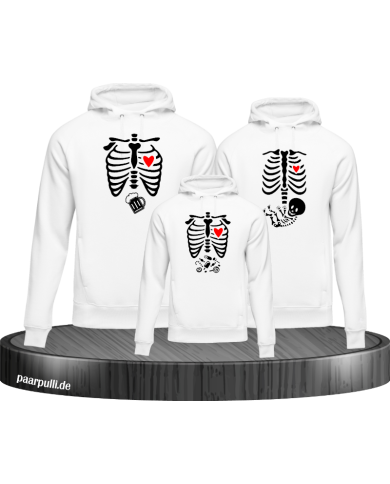 Skelett Halloween Hoodie weiß Skelett Halloween Hoodie weiß