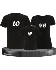 Love Me Familienlook Shirt mit Body schwarz