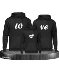 Love Me Familienlook  Hoodie schwarz