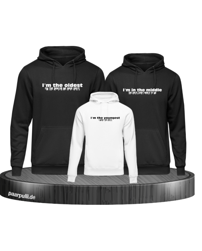 I'm the youngest, middle, oldest schwarz weiß