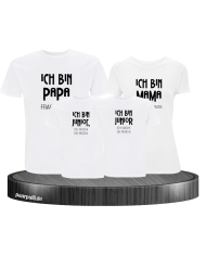 Ich bin... 4er Familienset T-Shirts