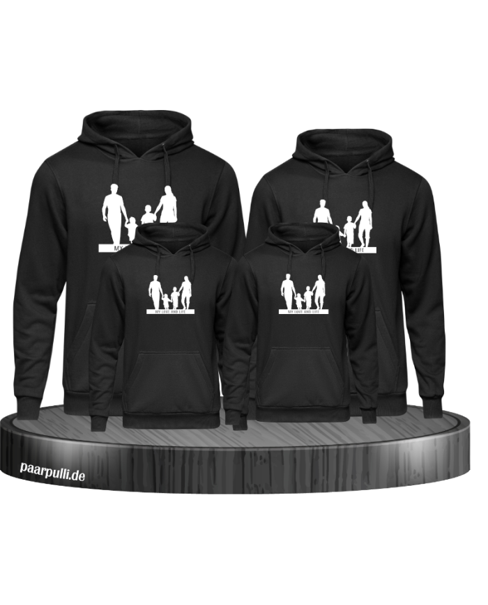 My Love and Life Familienset schwarz