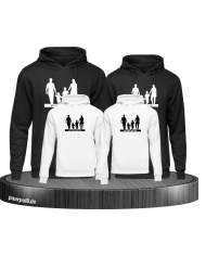 My Love and Life Familienset schwarz weiß