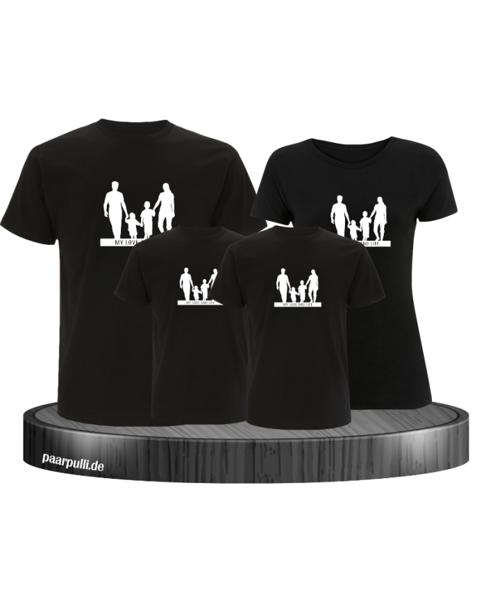My Love and Life Familienset schwarz