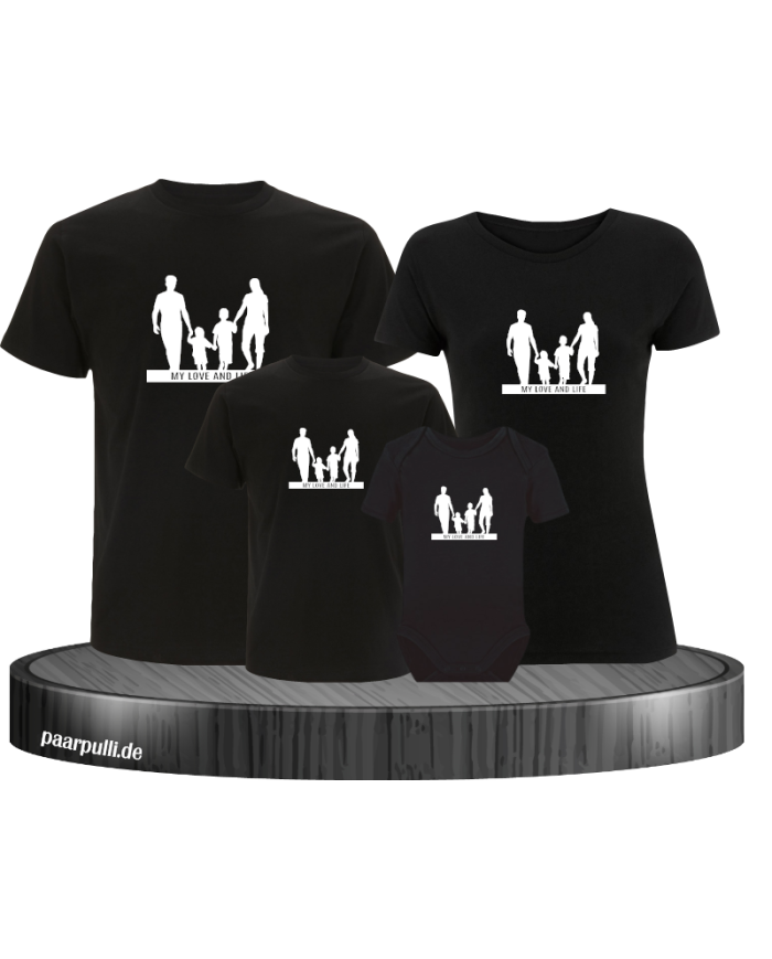 My Love and Life Familienset schwarz