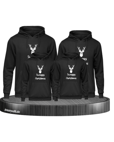 Swaggy Christmas 4er Hoodies in schwarz Swaggy Christmas 4er Hoodies in schwarz